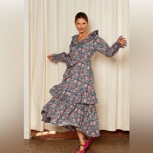 Ophelia & Indigo Hannah Dress. Woman’s size XS. Block print NWT